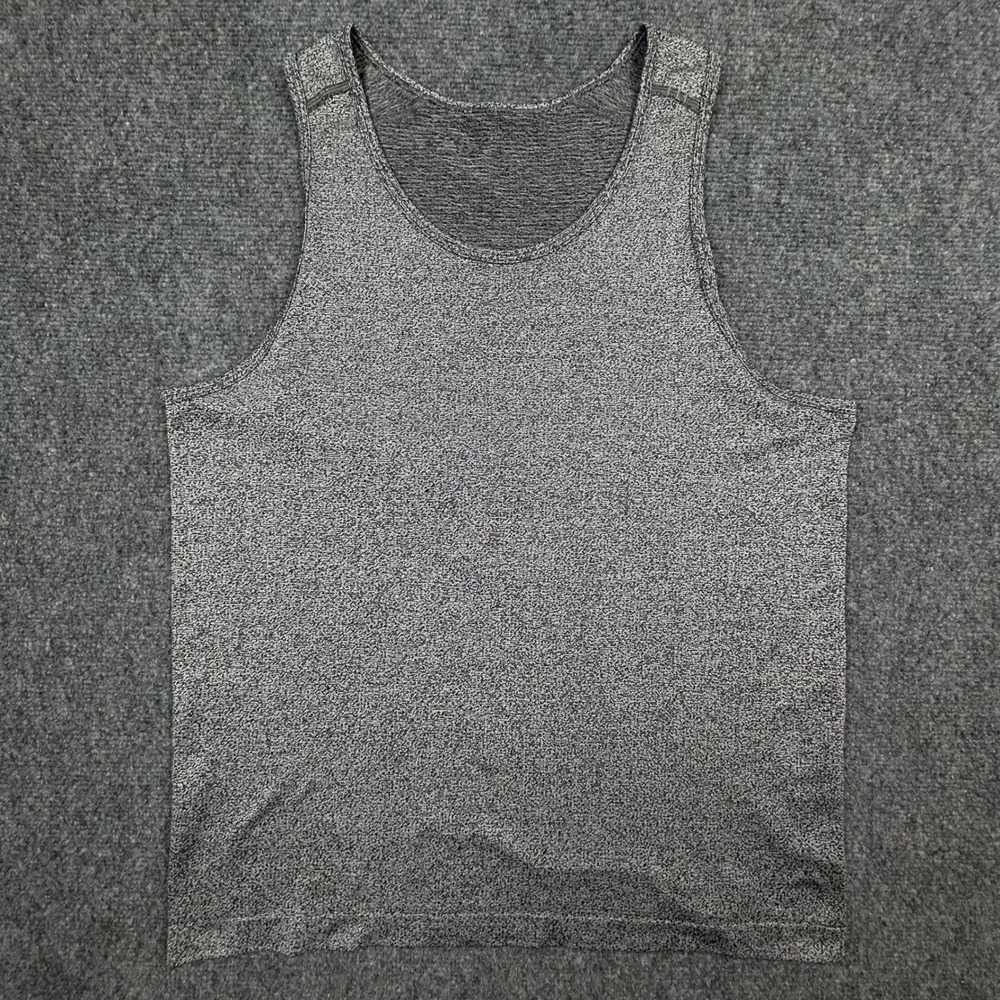 Lululemon Metal Vent Tech Tank Top Mens Medium Gray Heathered Seamless Training
